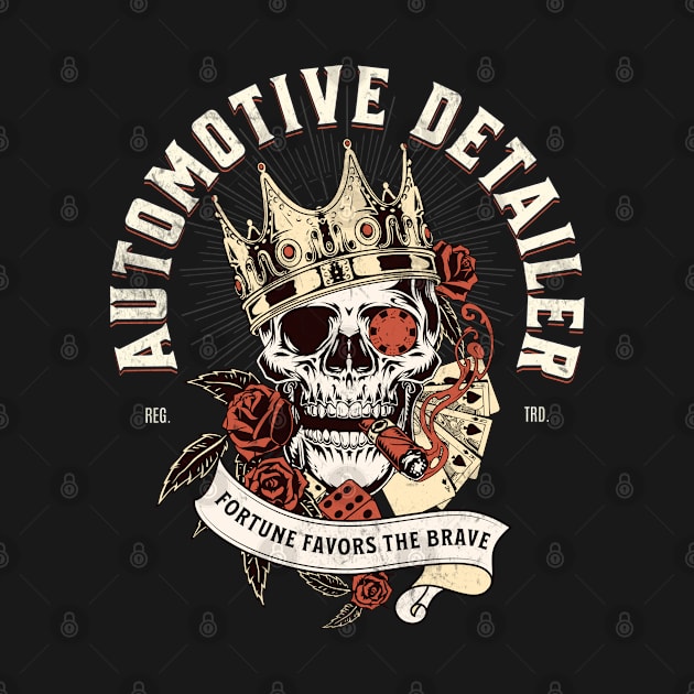 Automotive Detailer - Skull with Cigar Design by best-vibes-only