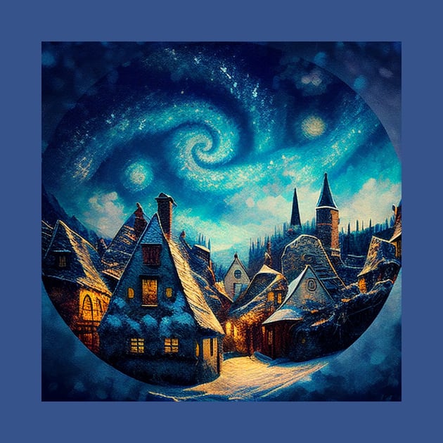 Starry Night Over Hogsmeade Village by Grassroots Green