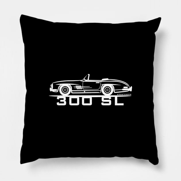 Mercedes-Benz 300 SL Convertible W198 Pillow by PauHanaDesign