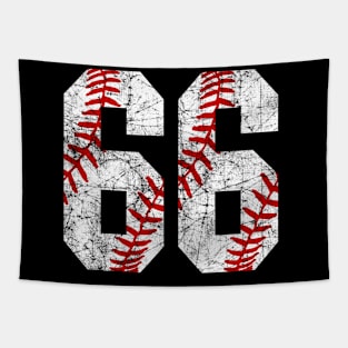 Vintage #66 Baseball Laces Baseball Mom Jersey Love Baseball Tapestry