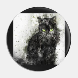 Cat Black Kitten Graphic Art Kitty Lover Graphic Face Masks, Design Apparel & Home Decor Pin