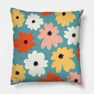 Colorful Flowers Pattern Pillow