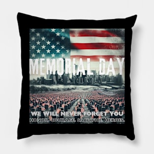 Memorial Day - In Honor On Of Heroes Pillow