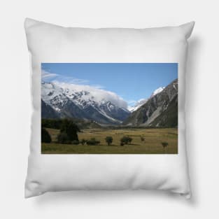 New Zealand Landscape, near Mount Cook. Pillow