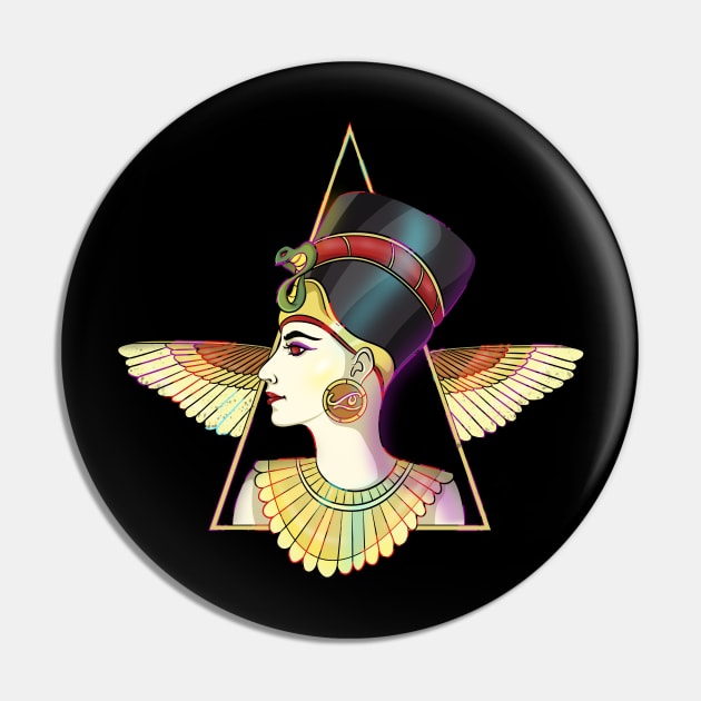 Goddess Nefertiti Ancient Egyptian Pin by Trendy Black Sheep