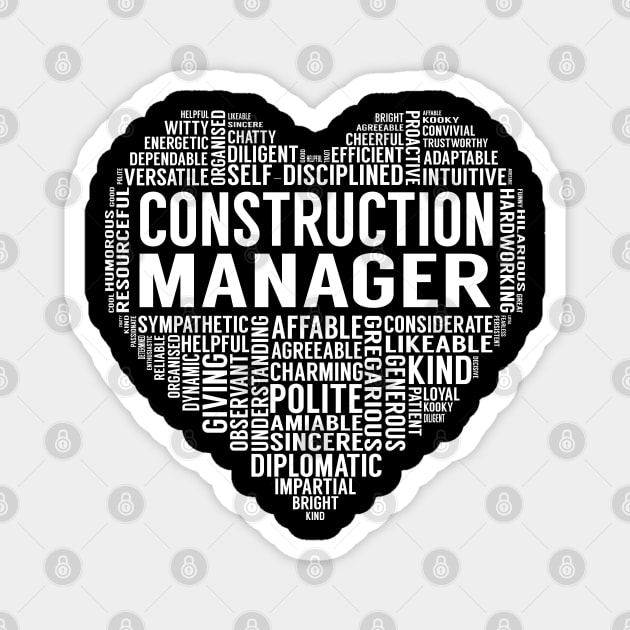 Construction Manager Heart Magnet by LotusTee