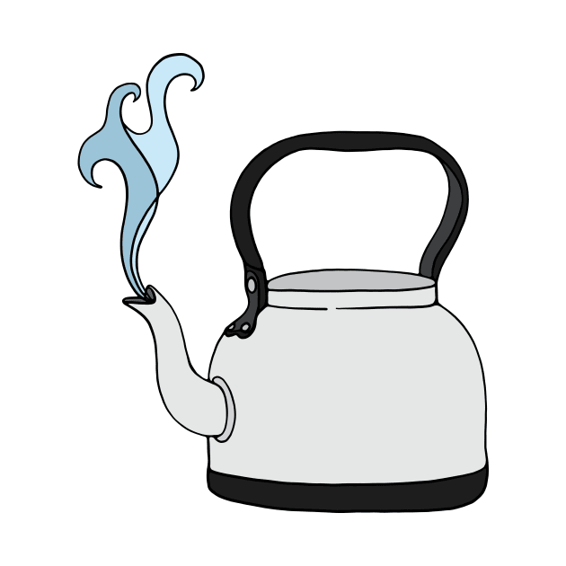 Steaming Tea Kettle by murialbezanson