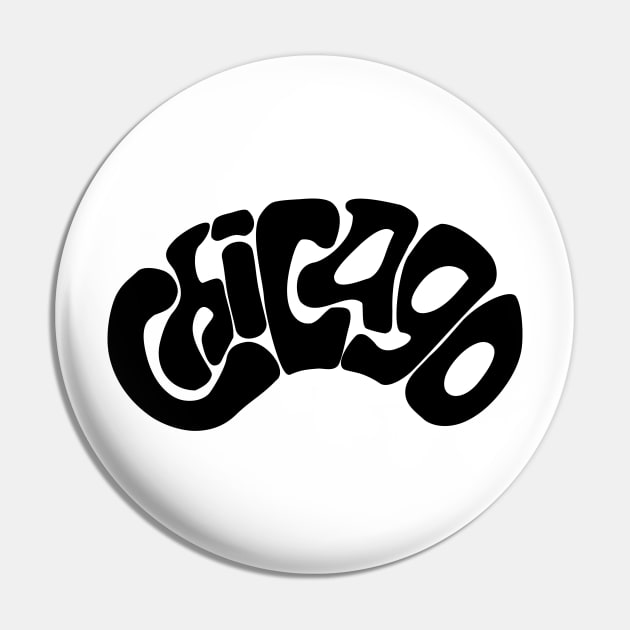 Chicago Bean (black) Pin by denip