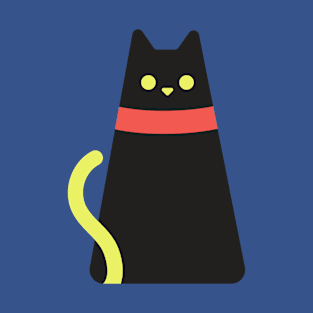 BLACK CAT WITH YELLOW TAIL T-Shirt