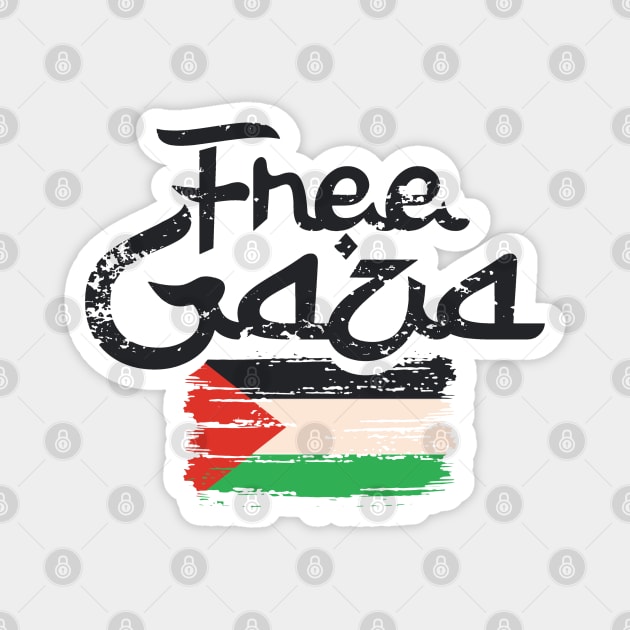Free Gaza Magnet by Distant War