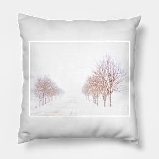 Trees in a Winter Storm Pillow