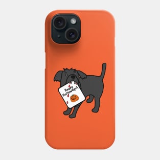 Vampire Horror Dog with Halloween Card Phone Case