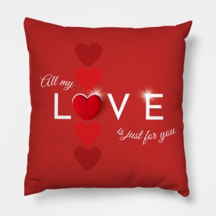 Love, Happy valentines day Pillow