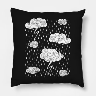 Noncolored Fairytale Weather Forecast Print Pillow