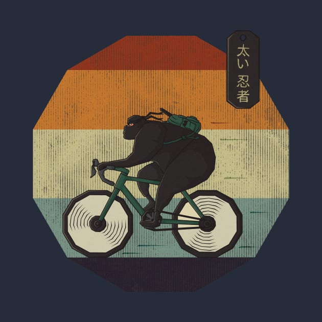 Fat Shinobi Cyclist by MythoCulture