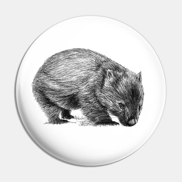 Wombat scientific nature black ink pen drawing illustration Pin by DamiansART