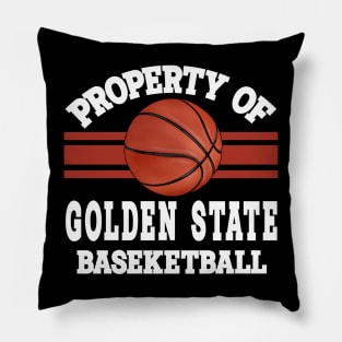 Proud Name Golden State Graphic Property Vintage Basketball Pillow