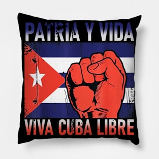 Cuba Flag Cuban Pride Cuba Power Vintage Pillow