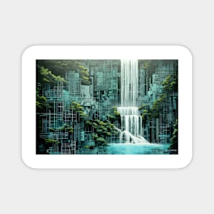 Waterfall Landscape Art Decor Paint Magnet