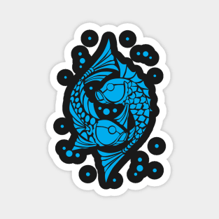 Blue koi fish. Symbol of good luck Magnet