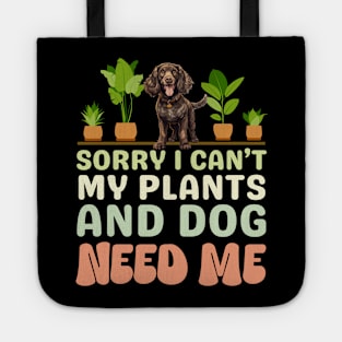 American Water Spaniel And Plants Tote