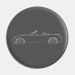 Mazda Miata MX5 NB - profile stencil, white Pin