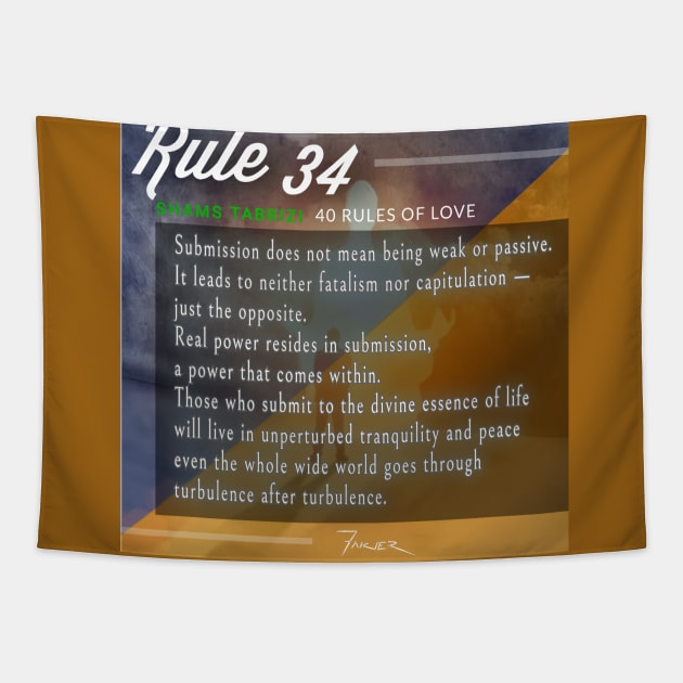 40 RULES OF LOVE - 34 Tapestry by Fitra Design