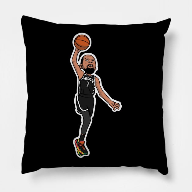 Kevin Durant Cartoon Style Pillow by ray1007