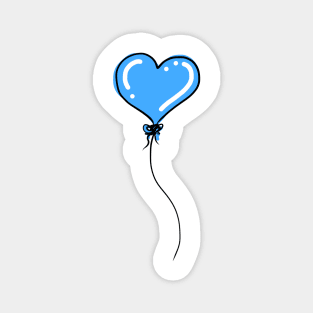 Blue Valentine Heart Balloon Magnet