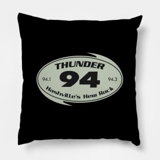 Thunder 94 Nashville Circle Design | 90s Radio Station Design Pillow