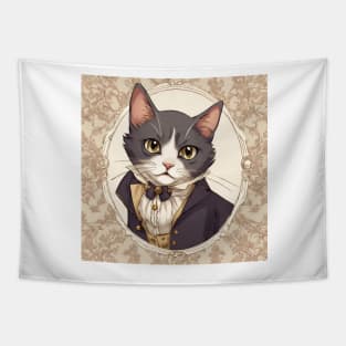 Regency Era Cat Portrait Tapestry