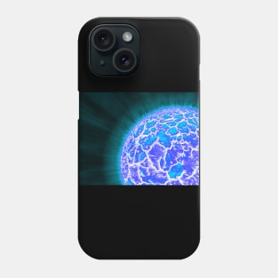 Exploding Sun Close-Up - Light Blue Phone Case