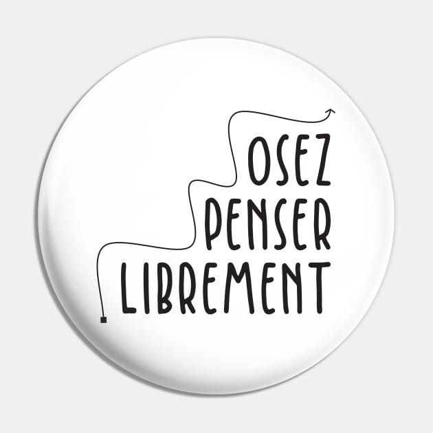 Osez Penser Librement Pin by BlueZenStudio