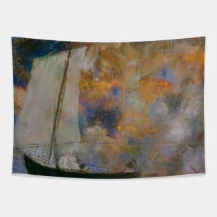 Flower Clouds by Odilon Redon Tapestry