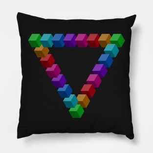 penrose triangle illusion Pillow