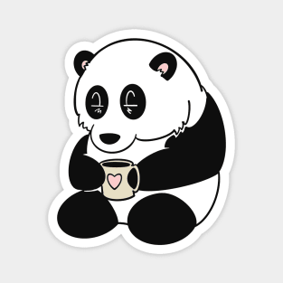 Panda’s morning coffee Magnet