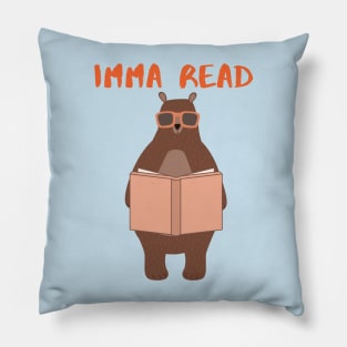 Imma Read bear Pillow