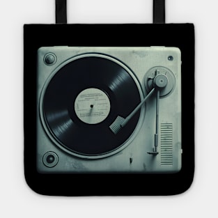 Old Vinyl Record Player Tote