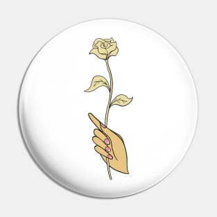 Hand and roses Pin