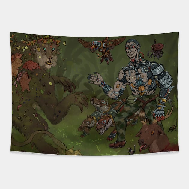 Beauty and the Beast (Android) Tapestry by robbadopolis