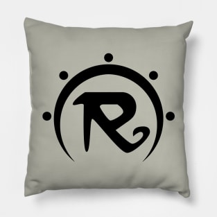 Rampart Icon Black Pillow