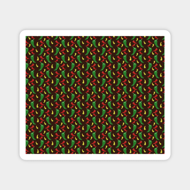 Hot Pepper Pattern Magnet by saradaboru