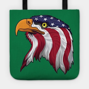 eagle head USA flag Tote