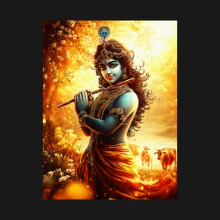 Krishna holding a Flute T-Shirt