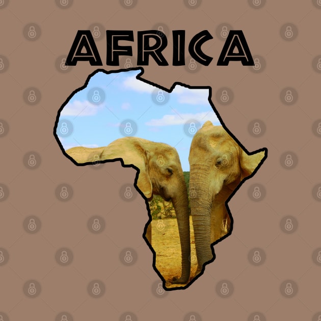 African Wildlife Continent Blue Sky Elephants by PathblazerStudios