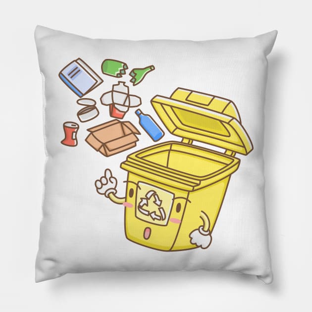 Recyclable Waste Pillow by EasyHandDrawn