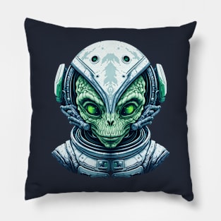 Alien Pilot  - Green Alien Head with Helmet Pillow