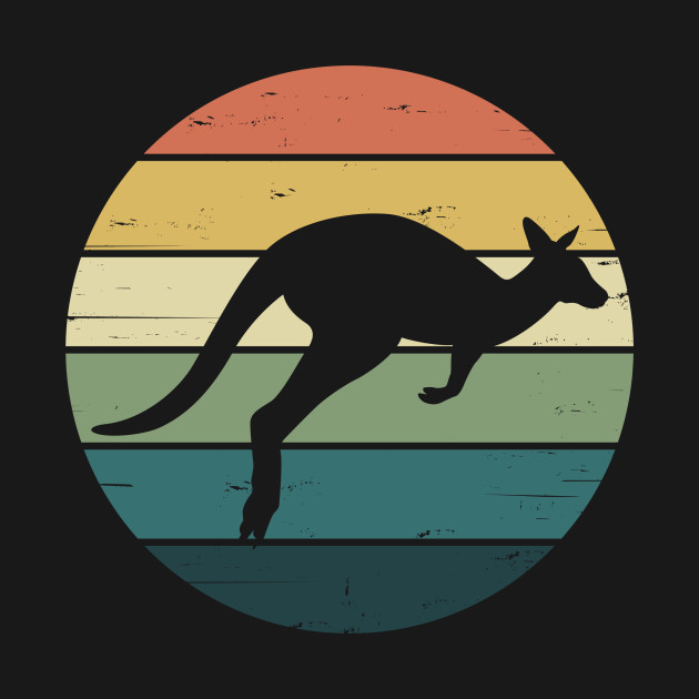 Disover Retro Rainbow Kangaroo - Kangaroo - T-Shirt