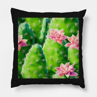 Watercolor cactus plant cactus pattern Pillow