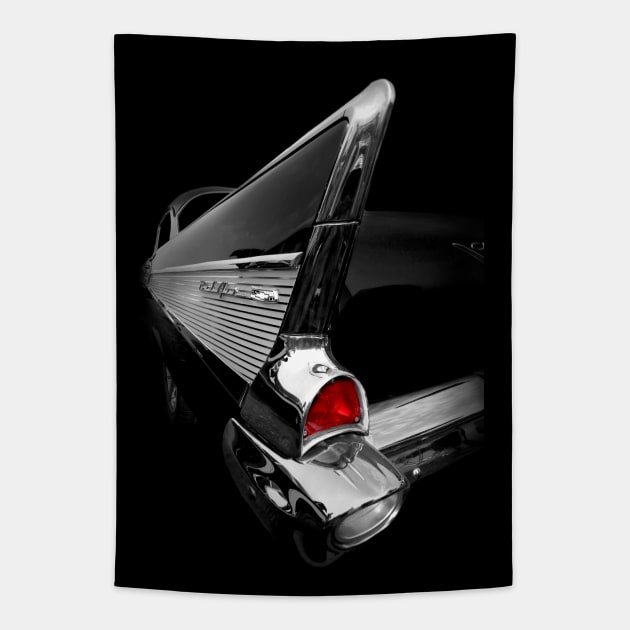 1957 Chevy Bel Air - black Tapestry by mal_photography